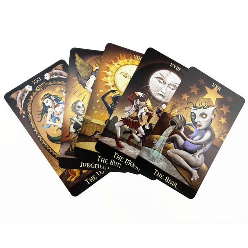 Nowa angielska gra planszowa Deviant Moon Tarot karty angielska wersja karty dla rodziny karty na imprezę gry stołowe rozrywka