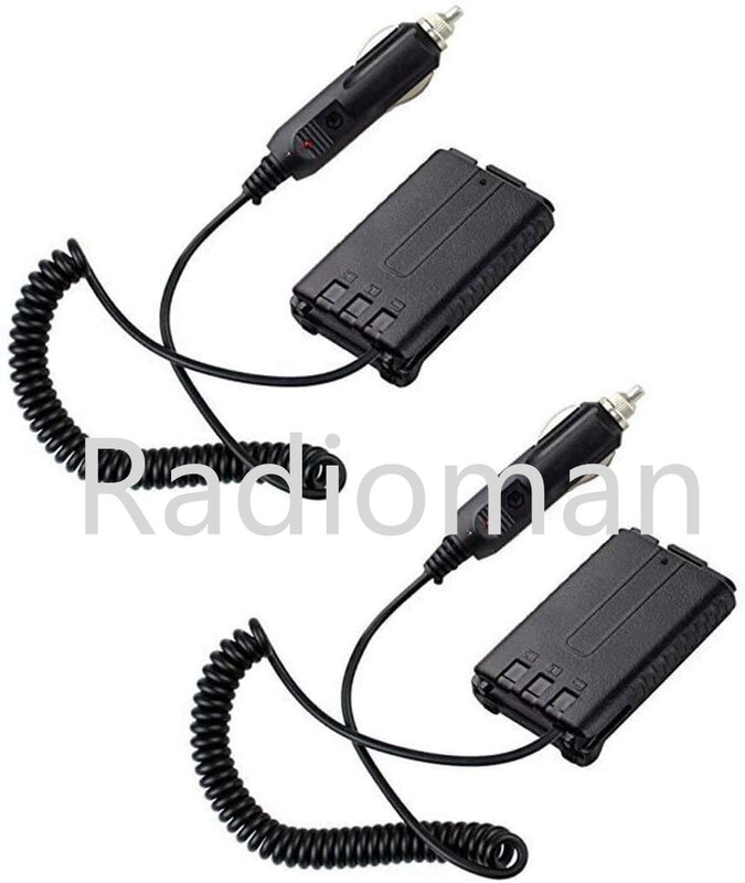 2Pcs Baterai Eliminator Charger Mobil untuk UV-5R UV-5R Pro UV-5RC UV-5RD UV-5RE UV-5R + UV-5RA UV-5RA + UV-5RB UV-5RE Plus