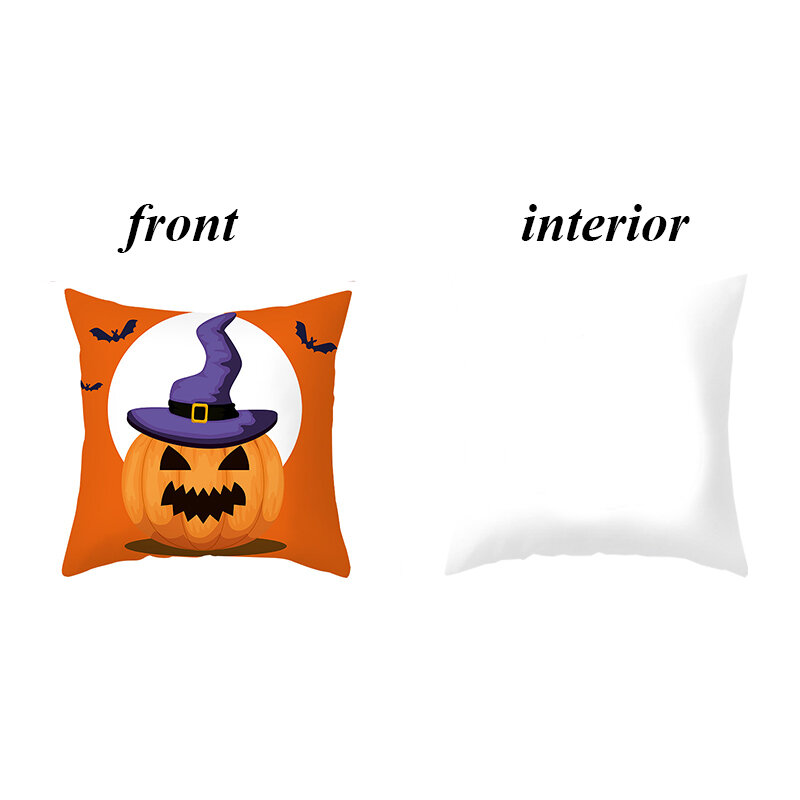 Hoạt Hình Bí Ngô Lâu Đài Áo Gối Halloween Gối Đệm Ma Bát In Hình Pillowclips Mới Đào Da Gối