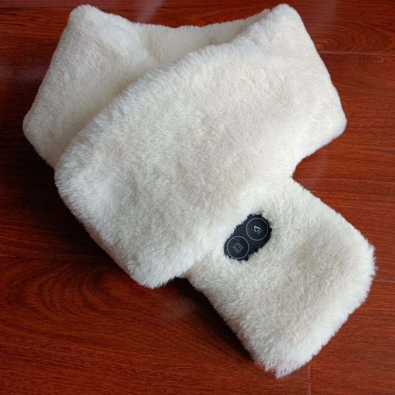 Теплый шарф, полезный плюшевый шарф с USB-разъемом, перезаряжаемый дышащий фотошарф