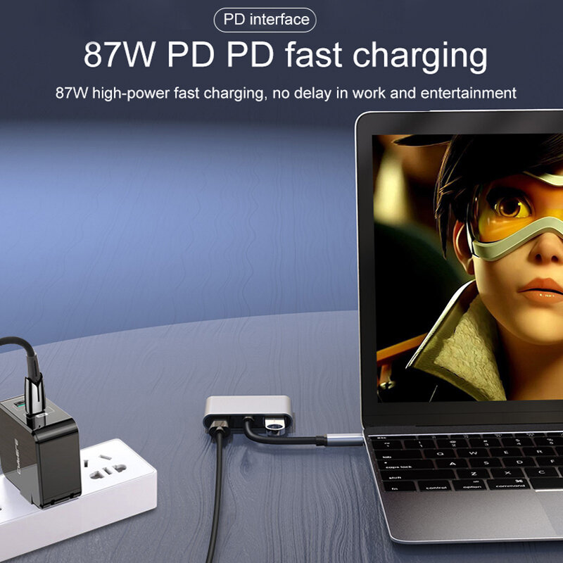 4k HD USB Тип c для двух HDMI-совместимый 87 Вт PD USB 3,0 концентратор дисплей двойной экран USB C HDMI-совместимый аудио видео конвертер