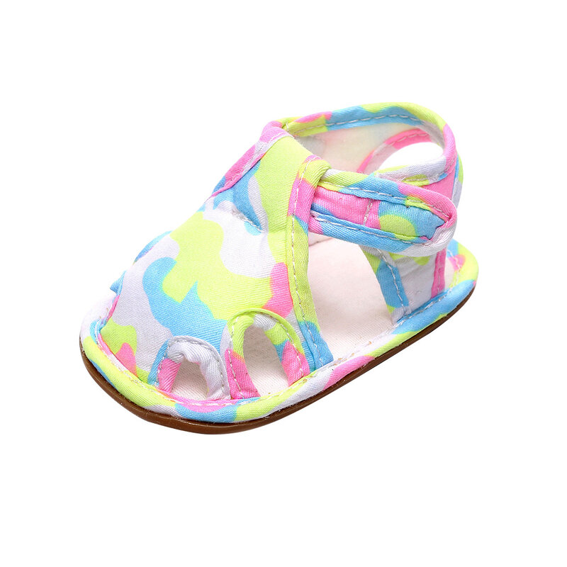 2020 unissex bebê verão sandálias anti-deslizamento de borracha camuflagem prewalkers sapatos berço oco vestido de sola macia tênis 0-24m sapato