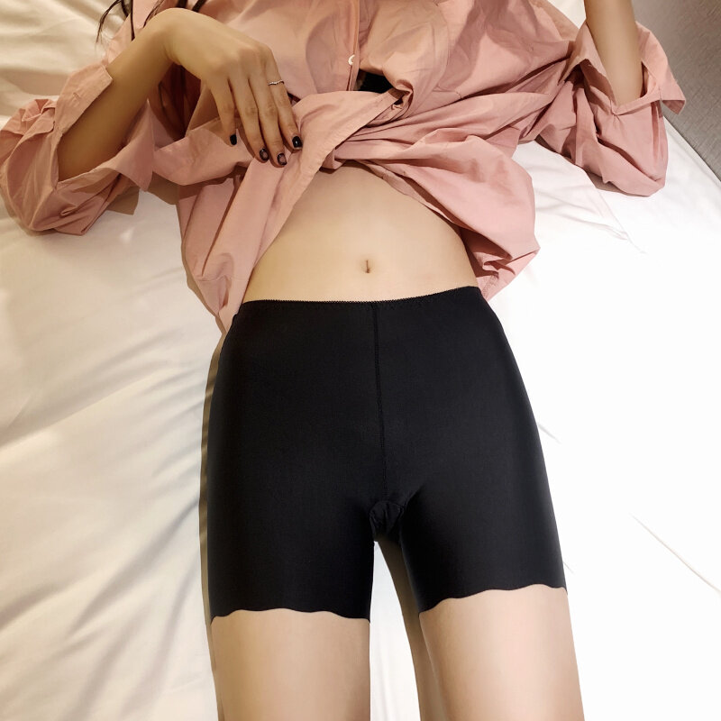 ผู้หญิงสั้นกางเกงสูงเอวกางเกงStretchy Seamless Anti-EmptyกางเกงRuffleหญิงBreathable Slimmingชุดชั้นใน