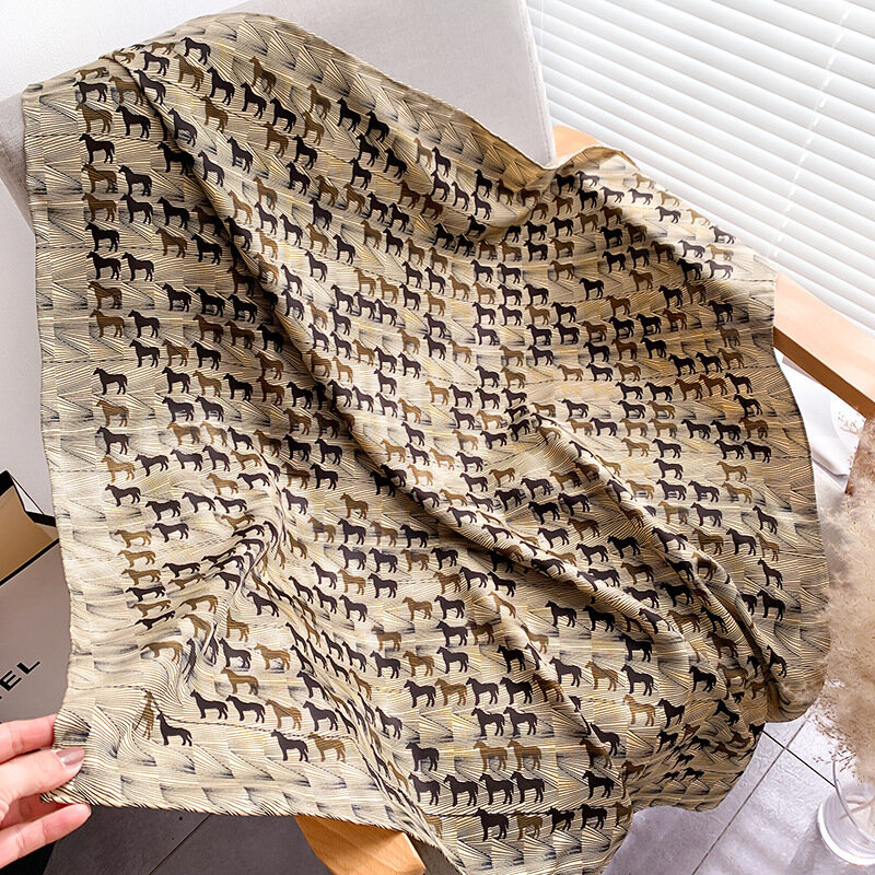 Женский шёлковый шарф, из натурального шелка, 90x90 см