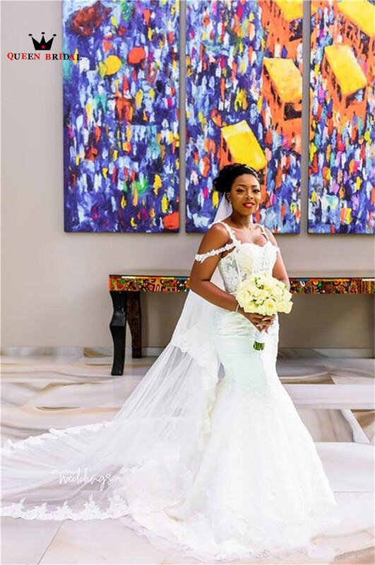 Sexy sereia vestidos de casamento tule rendas apliques formal longo vestido de noiva 2022 novo feito sob encomenda ds135