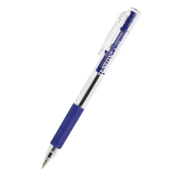 12本のプラスチックボールペンレッド、青、黒の色のボールペンカスタム透明ボールペン