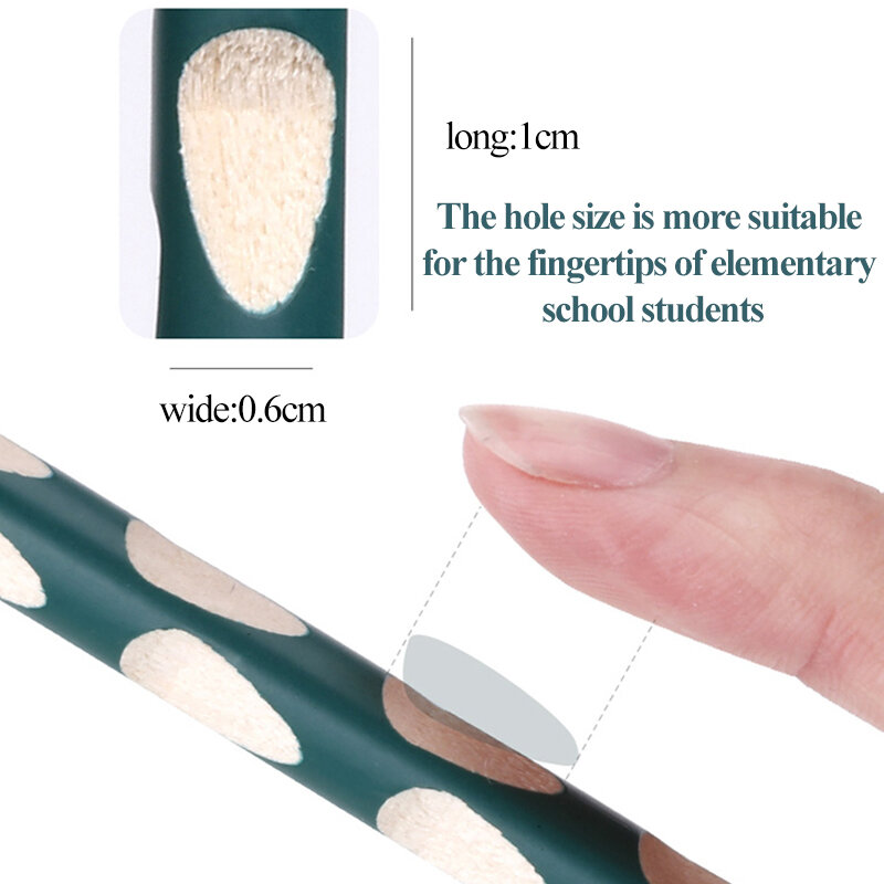 Tenwin-lápices de corrección de postura para estudiantes, agarre correcto HB/2B, práctica, Trigonal, varilla gruesa/fina, pluma de sujeción, postura correcta