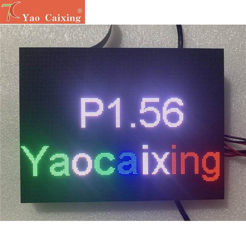 Yao Caixing P1.56 wyświetlacz led o wysokiej rozdzielczości 4 k 200x150mm panel led hub75 moduł portu