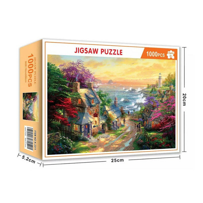 31 Style Jigsaw Puzzle 1000 Pieces Educational Puzzle Games Toys Assembling Picture Landscape Puzzles For Adults Children Gifts