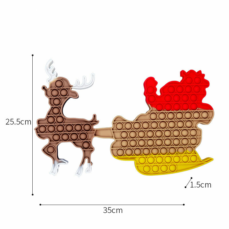 Fidget Simple Christmas Tree Santa Claus Fidget Toys Stress Relief Hand Toys Early Educational for Kids Adults Anxiety Autism