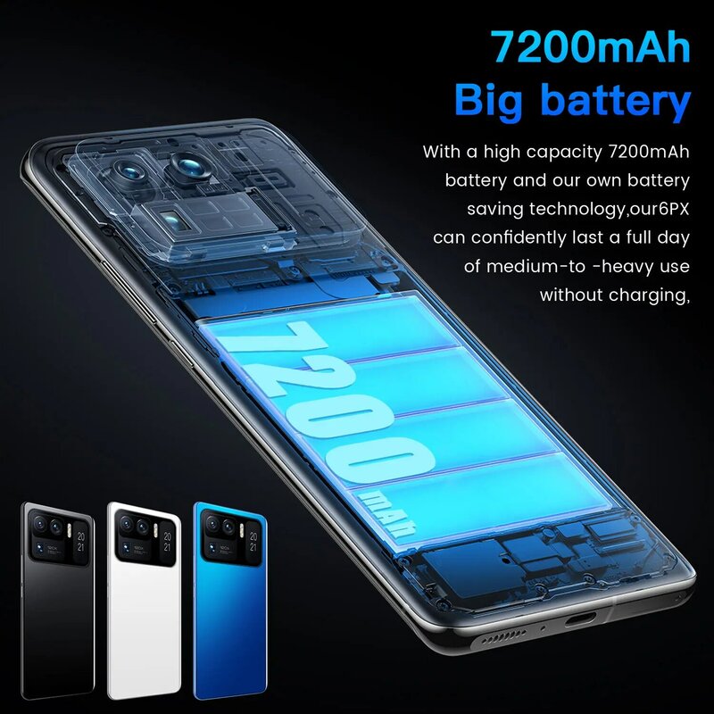 Teléfonos inteligentes Xiao M11 Ultra 7,0 “versión Global 7200Mah Android11 Deca Core 16GB a 512GB MT6893 Dual SIM 64MP 5G LTE teléfono celular
