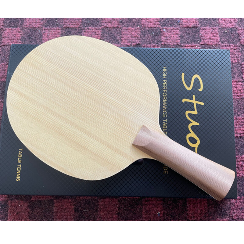 Stuor zlc hinoki raquete de tênis mesa lâmina de fibra carbono 7 camadas com três carbonos raquete raquete para ataque rápido