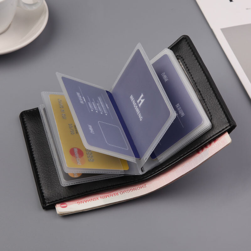 Мужской тонкий короткий Шикарный кошелек в Корейском стиле с несколькими отделениями для карт