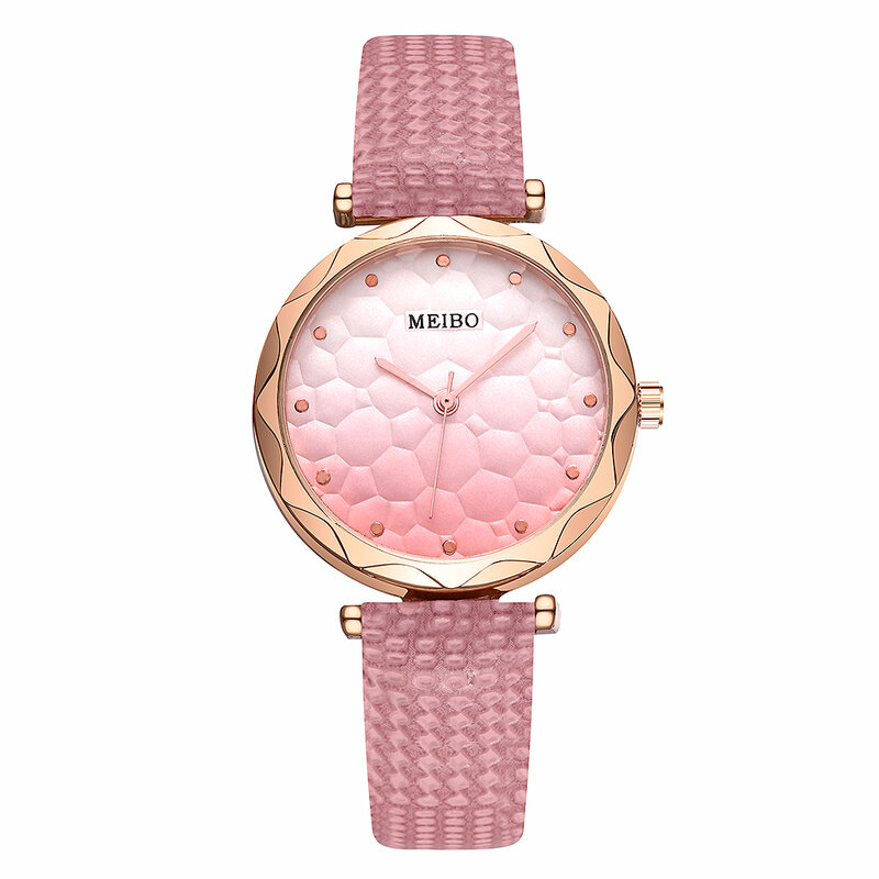 Luxury Ladies Quartz Analog Watches Clock 2020 Women Watch Candy Leather Gradient Color Dial Watch For Women Casual Reloj Mujer