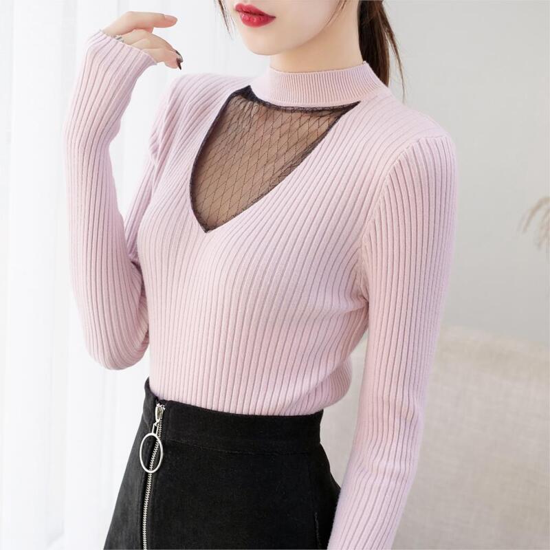 Mulheres de malha algodão 2019 camisola feminina outono e inverno nova gola alta sweaterpullover quente macio manga cheia