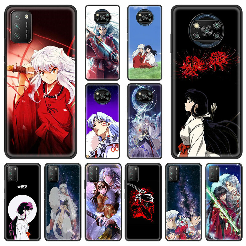 Funda de teléfono de chica linda de Anime Inuyasha para Xiaomi Mi Poco X3 NFC M3 X4 M4 F3 Note 10 12 Lite 11 Ultra 10T 11X 11T Pro 5G 9T