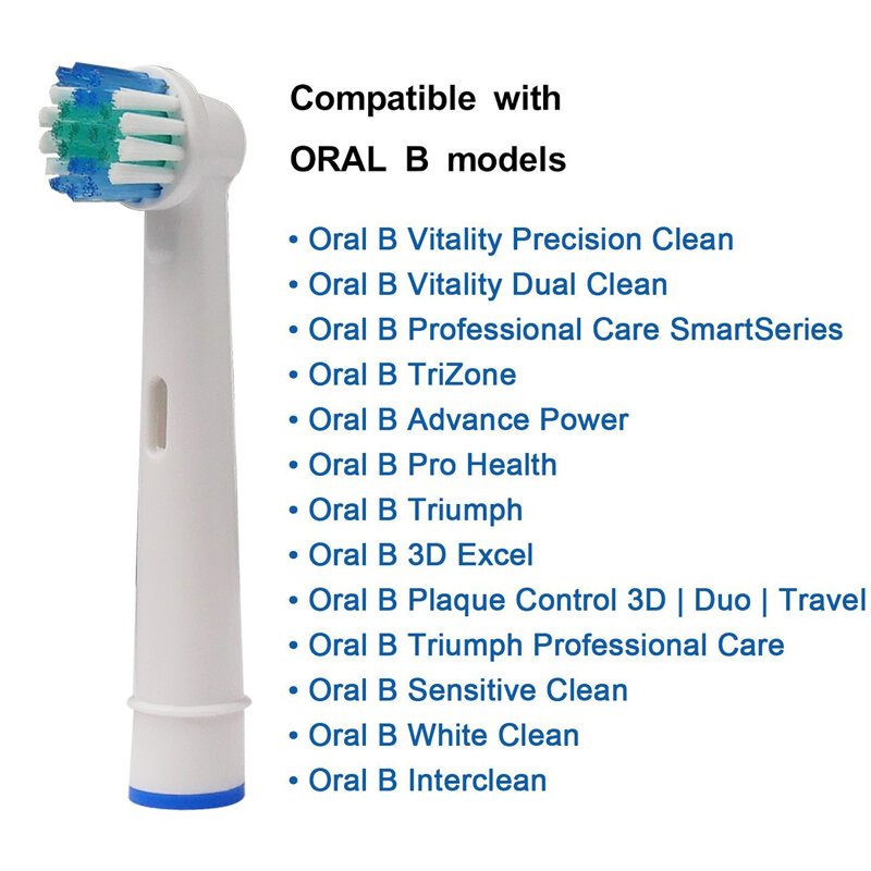 20 pçs substituição cabeças escova de dentes para braun elétrica escova de dentes vitalidade sensível bocais dentes branqueamento SB-17