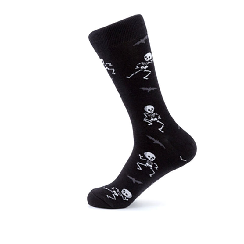 De dibujos animados de calabaza calcetines con murciélagos hombres rodilla alta calcetines de calcetines primavera otoño Casual
