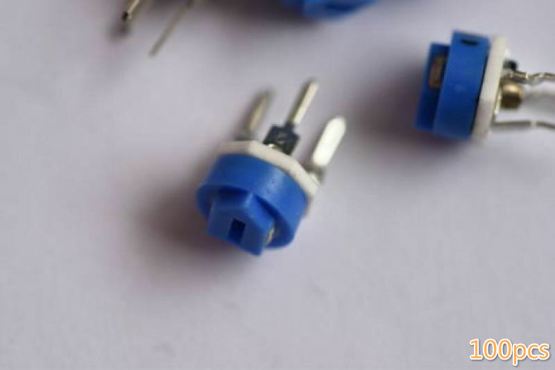 100 шт., регулируемый резистор, комплект потенциометров 500R - 1M