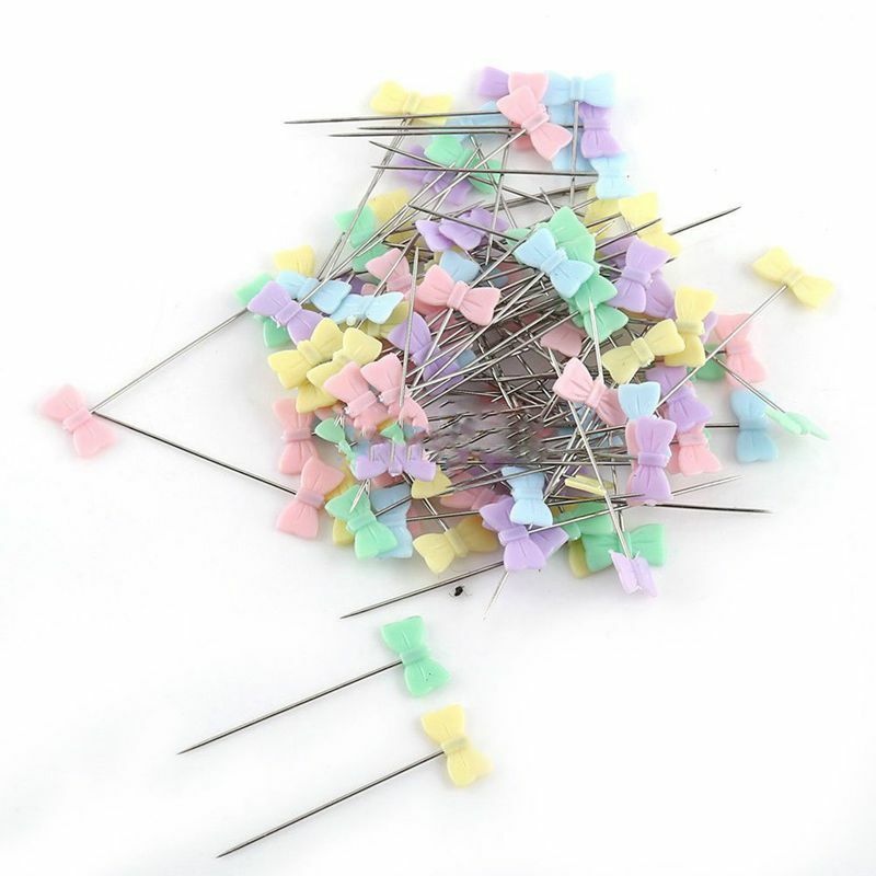 100ชิ้น/ถุงPinsสีผสมPatchwork Pins Flower Pinsจักรเย็บผ้าเข็มศิลปะเย็บอุปกรณ์เสริมTie