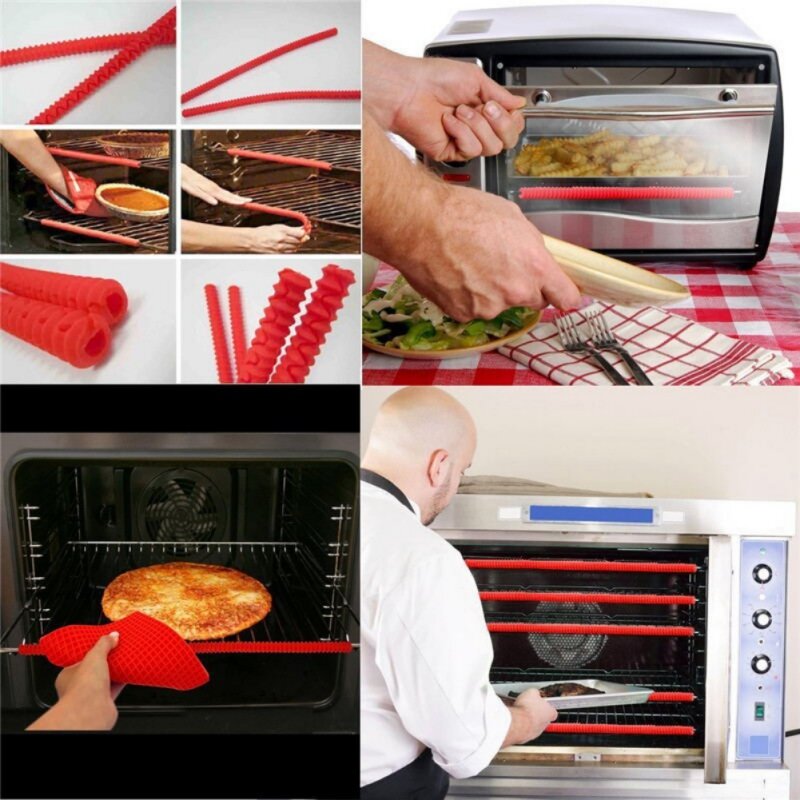 2 stücke Hitze Beständig Silikon Ofen Rack Schutz Regal Rand Brennen Protector Schutz Küche Werkzeuge