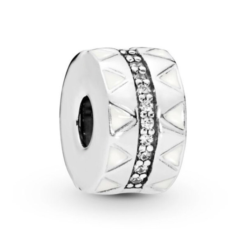 Nuovo fiocco foglia stella Clip albero cuore perline fai da te misura originale Pandora Charms colore argento moda braccialetto perline creazione di gioielli