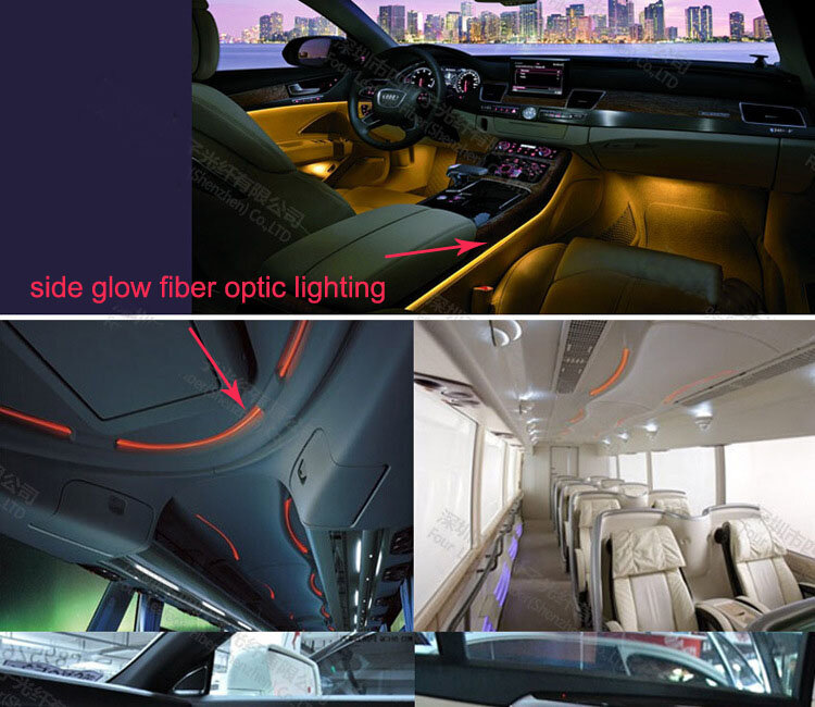 長さ1m,直径1.5/2/3/4mmのpmma光ファイバーケーブル,車の天井照明,明るいパーティーライトの装飾