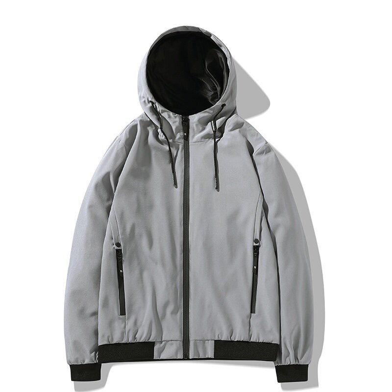Estilo hip hop hoodie masculino jaqueta de manga longa harajuku zip casual com capuz jaqueta moda esportiva camisola com capuz