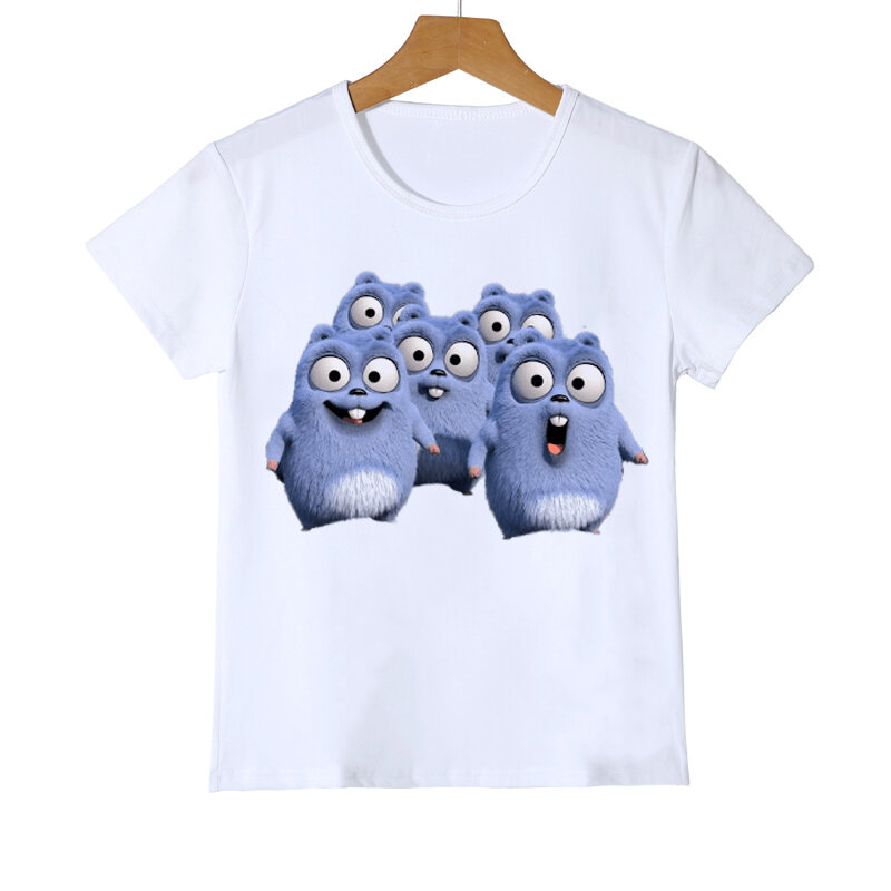 T-shirt Voor Meisjes Jongens Zonlicht Grizzy Bear Animal Print T-shirt Meisjes Jongens Leuke Kinderkleding Grappige Lemmings T-shirt Tops