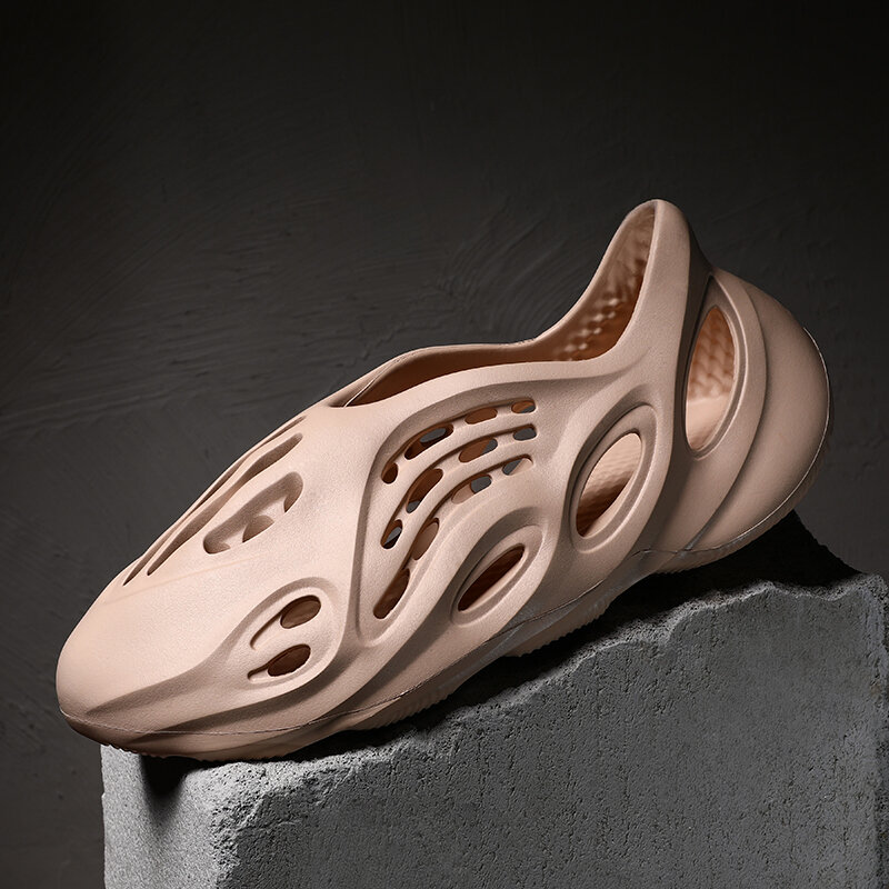 YZY 폼 런 남성용 구멍 신발 통기성 시원한 비치 샌들 경량 여름 슬라이드 유니섹스 빅 사이즈 36-45, 신상품
