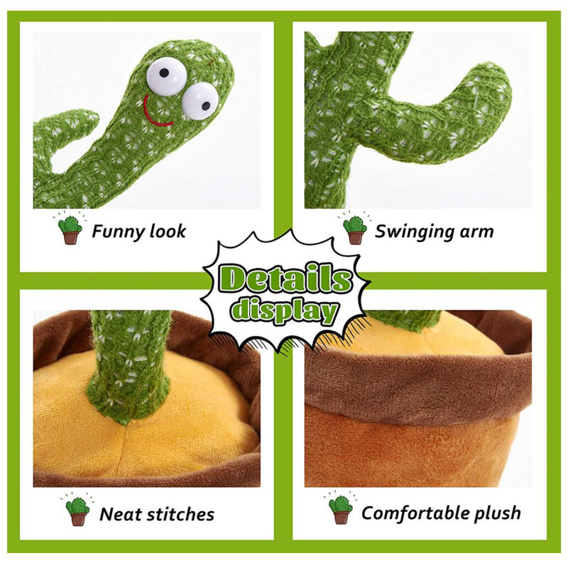 Encantadora hablando juguete muñeco de Cactus hablar de sonido registro repita juguete Kawaii juguetes Cactus los niños de educación juguete para regalo