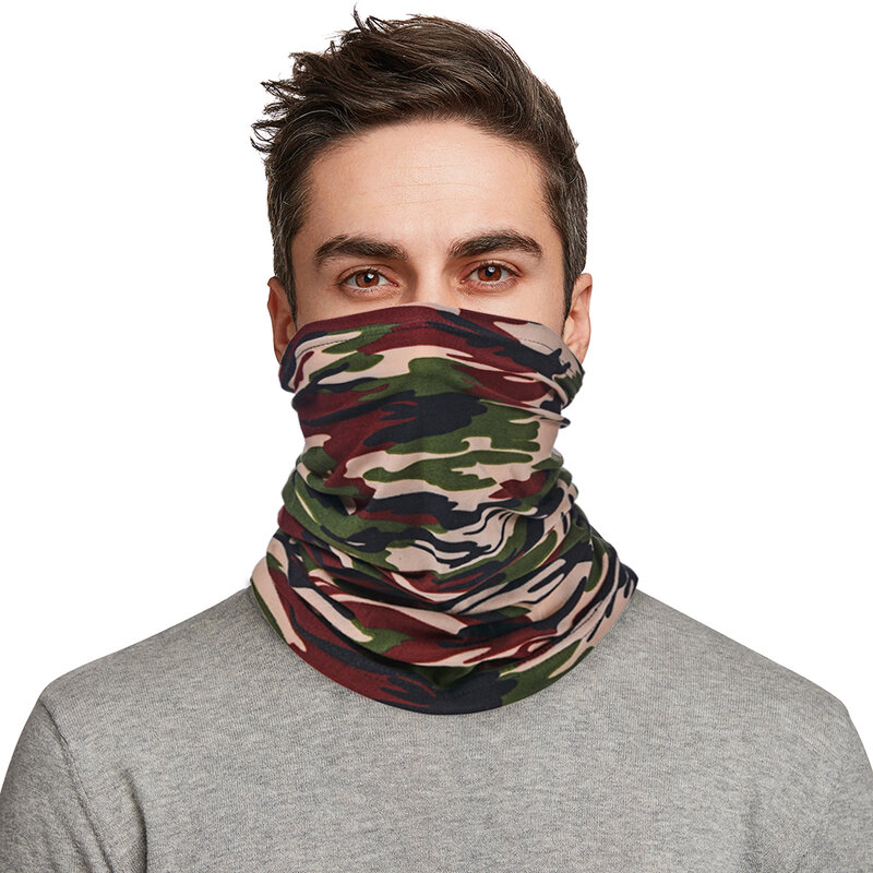 Bandana táctica militar para hombre y mujer, pañuelo de poliéster, camuflaje, Anti-UV, a prueba de viento, suave, para el cuello