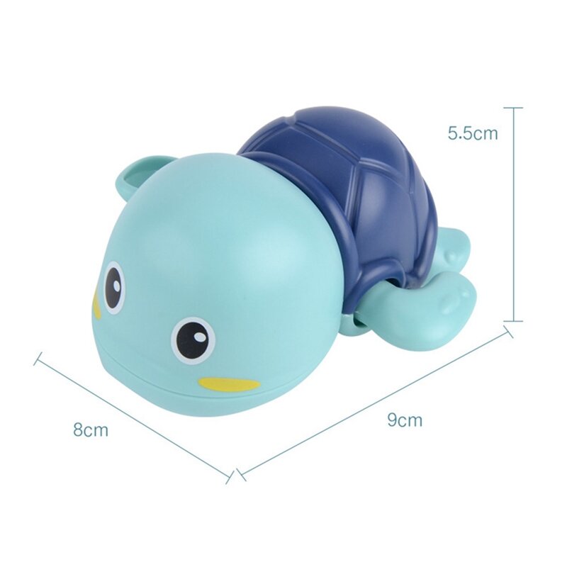 Juguete de baño de Pequeña Tortuga para bebés, para niños pequeños juguetes de baño de dibujos animados, tortuga con cuerda, baño, mecanismo de relojería