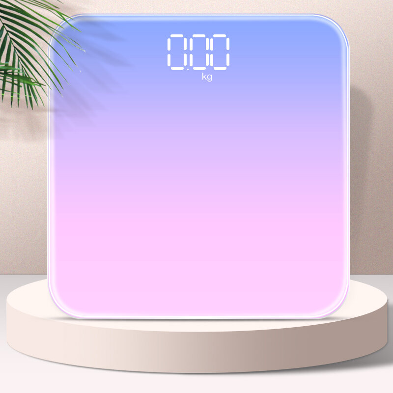 180KG 그라디언트 컬러 욕실 스케일 바닥 디지털 스케일 체중 유리 LED 스마트 저울 바디 스케일의 전자 저울