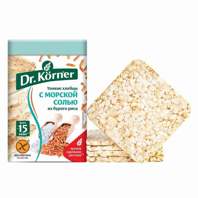 Хлебцы Dr. Korner 10 пачек по 100г рисовые с морской солью | Быстрая доставка из РФ