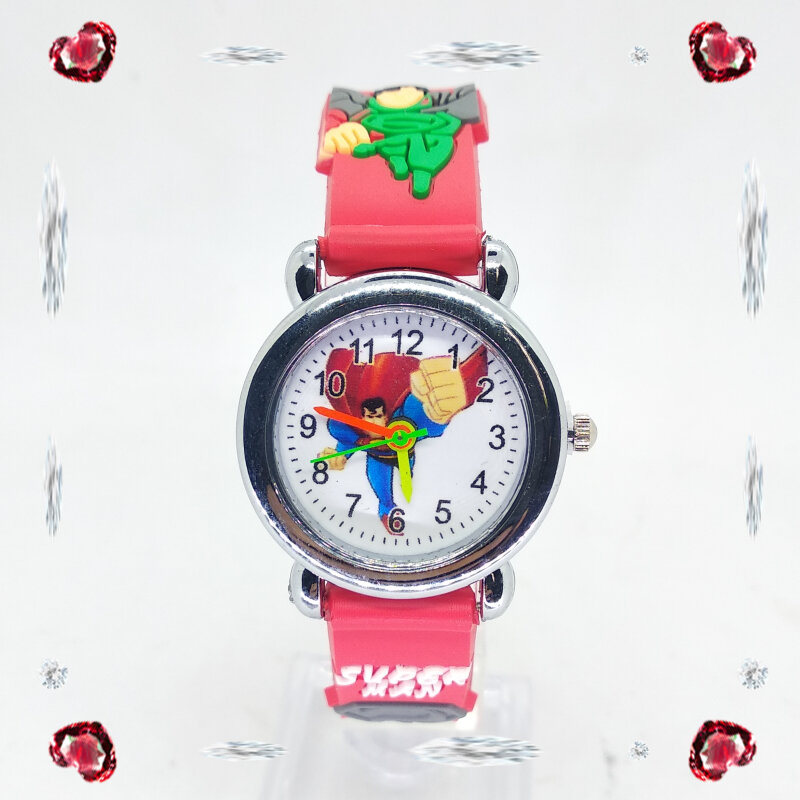 3D การ์ตูนชายนาฬิกาสำหรับของขวัญเด็กนักเรียนนักเรียนนาฬิกาซิลิโคน2020ใหม่คุณภาพสูงเด็กนาฬิ...
