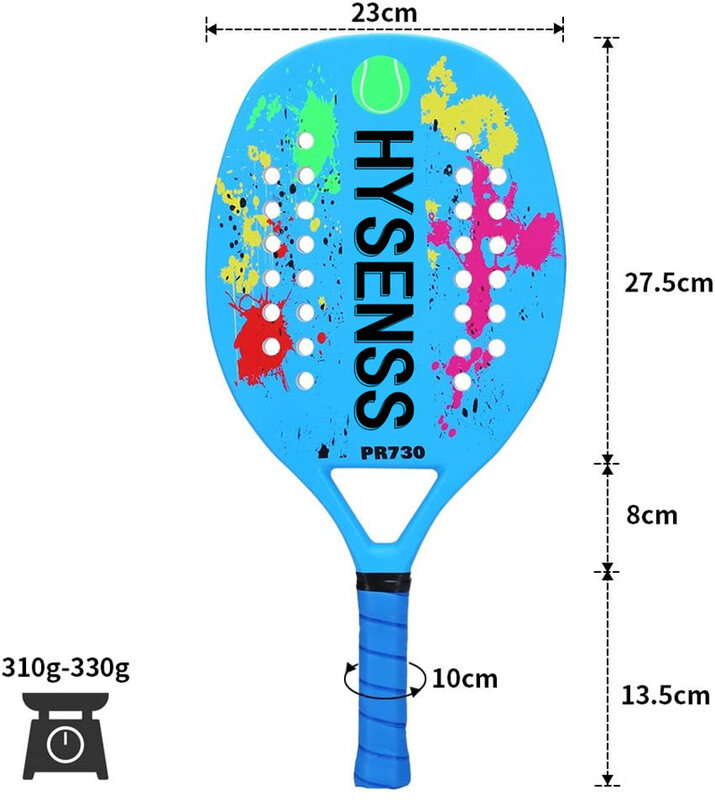 Raqueta de tenis de playa de carbono profesional para adultos, equipo de Raqueta de tenis suave de EVA con bolsa