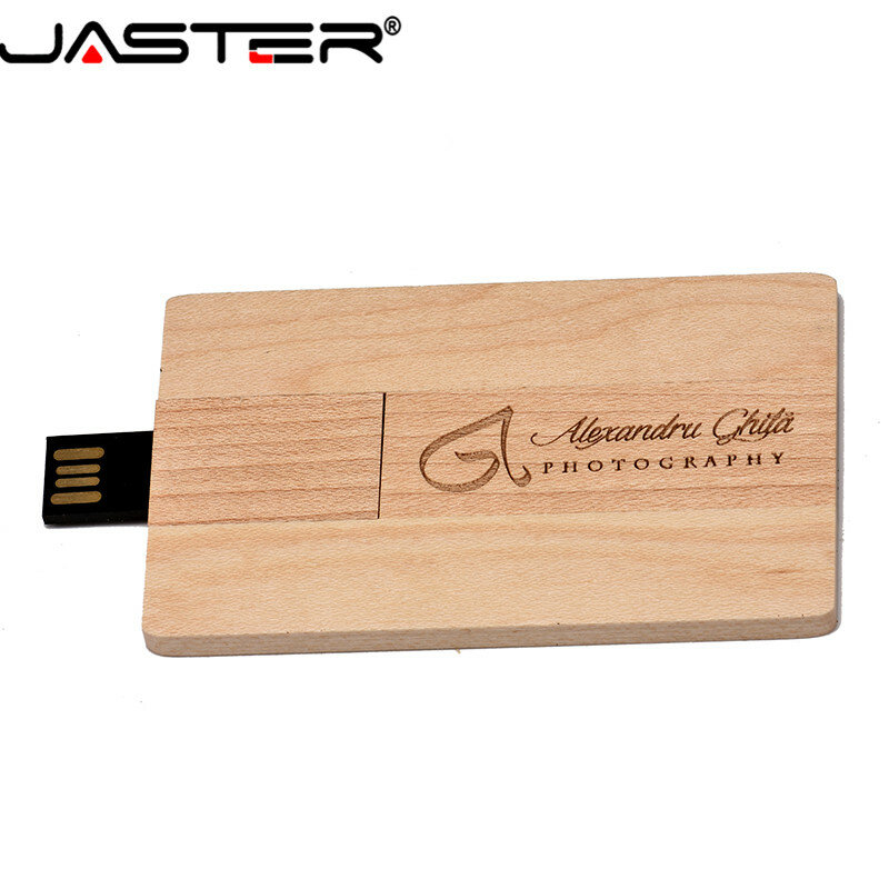 Jaster pendrive de madeira, usb 128, cartão personalizável, 4gb, 8gb, 16gb, 32gb, 64gb, 2.0 gb