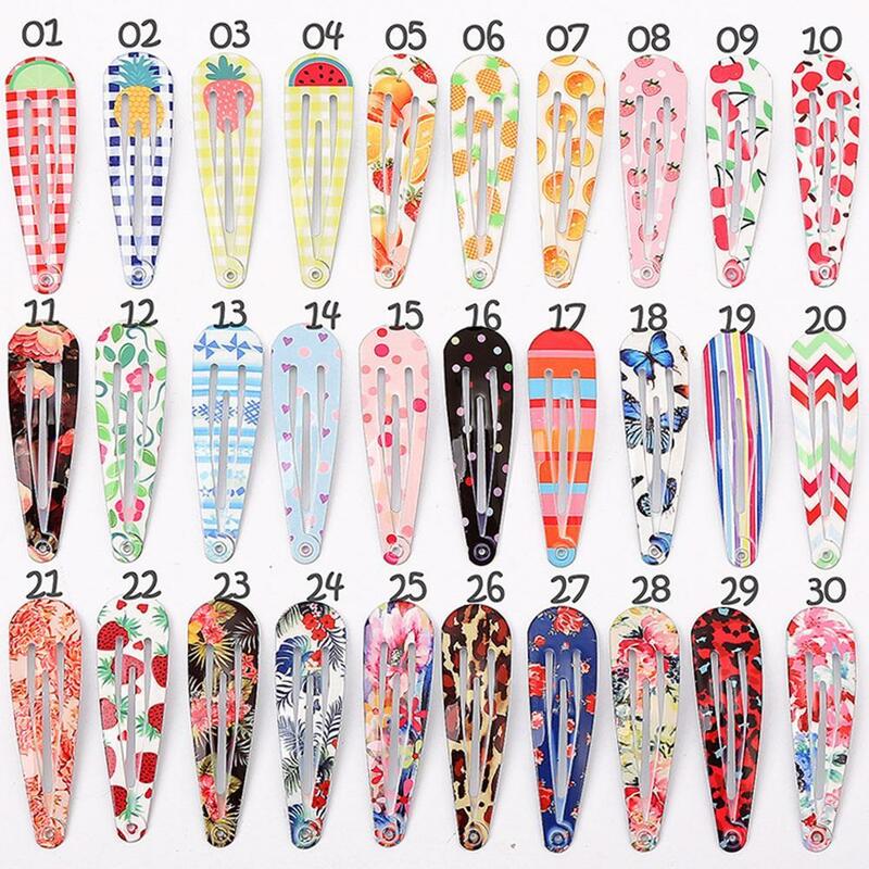 New Fashion Women Girls Acrylic Hollow Waterdrop Rectangle Hair Clips Tin Foil Sequins Hairpins Barrettes Headbands Accessories