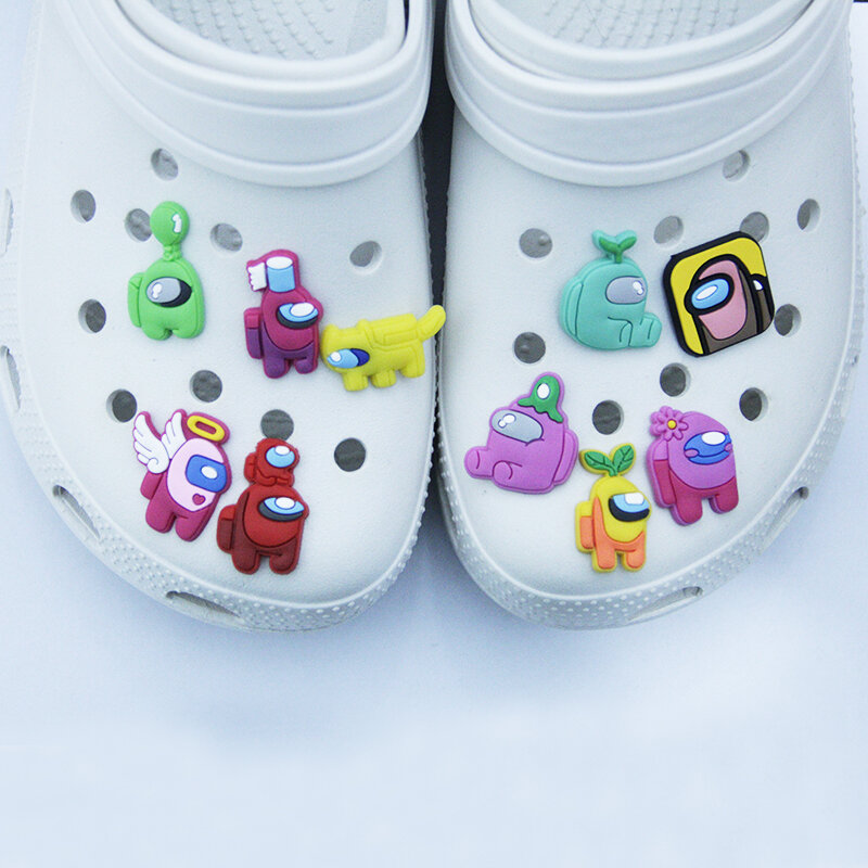 Обувь из ПВХ, для детей, с изображением героев игры, аксессуары для сандалий, обуви Jibz