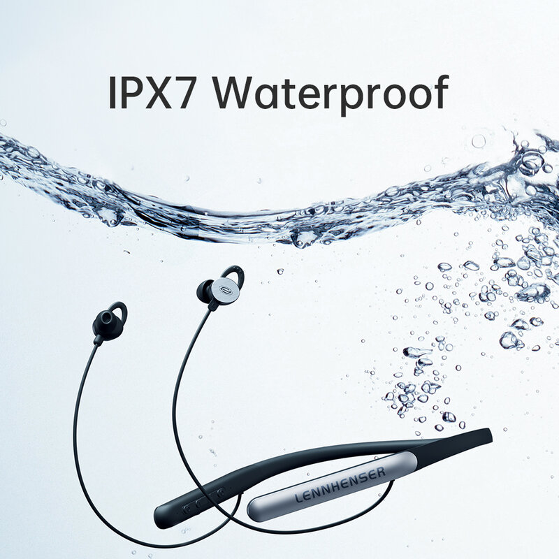 Yc-bluetooth 5.0ワイヤレスヘッドセット,ノイズキャンセリング,ネックバンドヘッドセット,hifi,ipx7防水,すべての電話用マイク付き