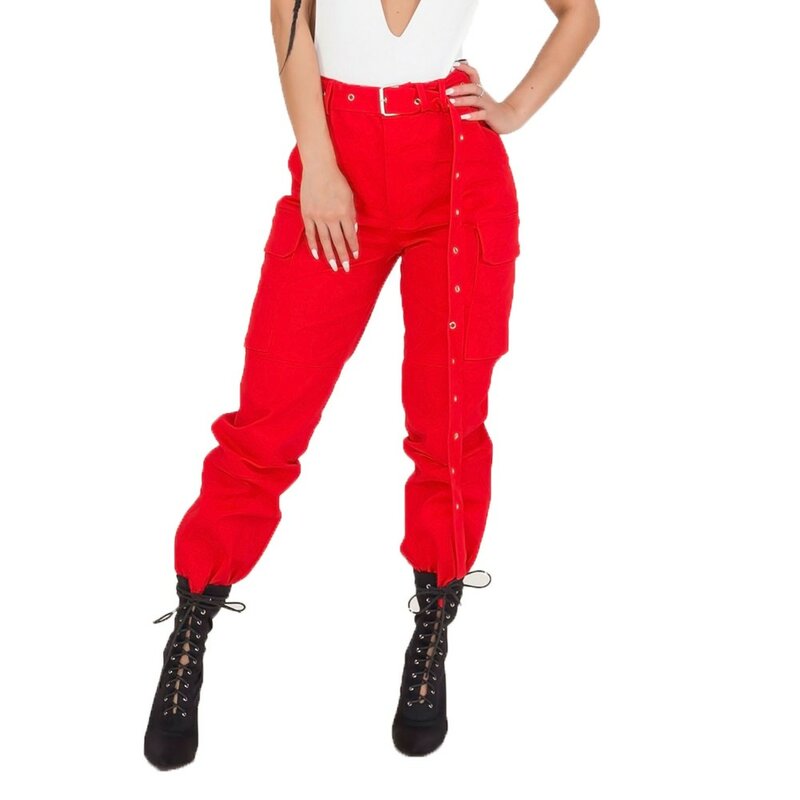 2021 New Fshion Hip Hop Joggers Cargo Pants Womens Harem Sports Pants Sweatpants Streetwear Solid Casual Pocket Pants Trousers