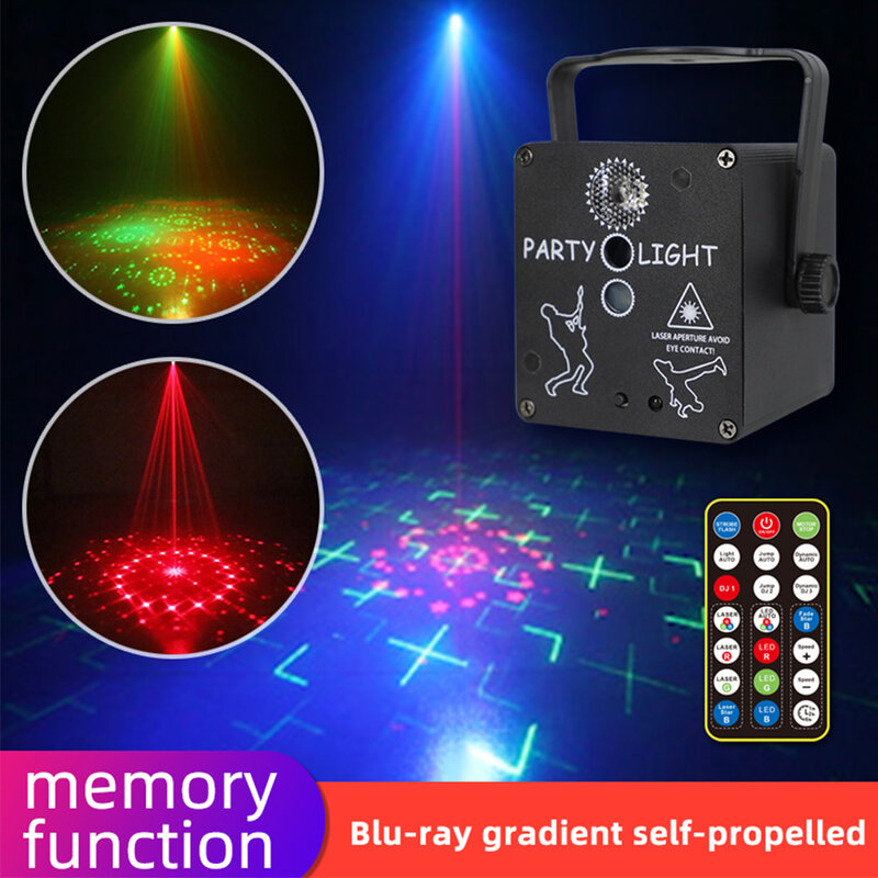 Mini 3 Hole Stage Party światło laserowe akumulator aktywowana głosem projektor świateł kryty na zewnątrz urodziny ślub Bardance