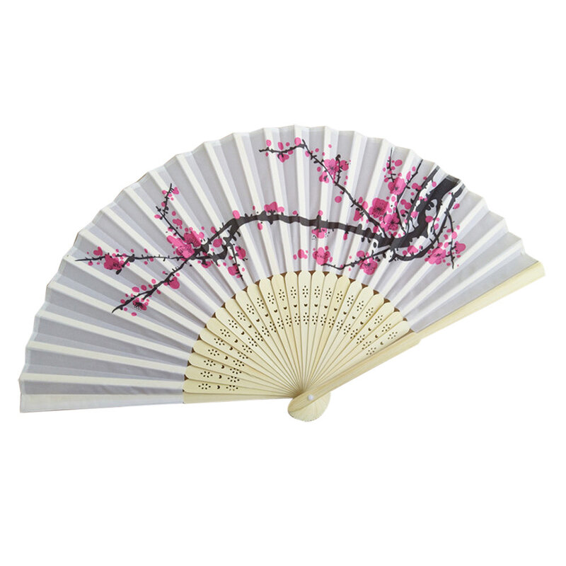 Wzór wentylatora w stylu chińskim składany taniec wesele koronkowa, jedwabna składana ręczna kwiat Fan dziewczyna kobiety zdjęcie Prop Tool Art Craf