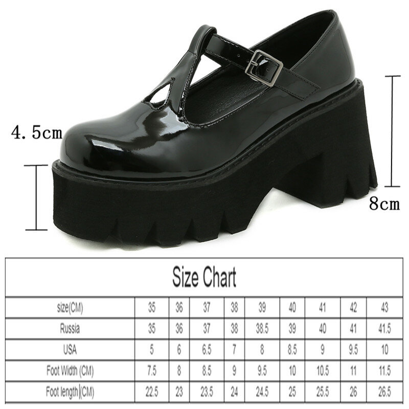 AIYUQI-zapatos Mary Jane con plataforma para mujer, zapatillas de tacón alto de estilo universitario, para estudiantes, con tacón grueso, estilo británico, para primavera
