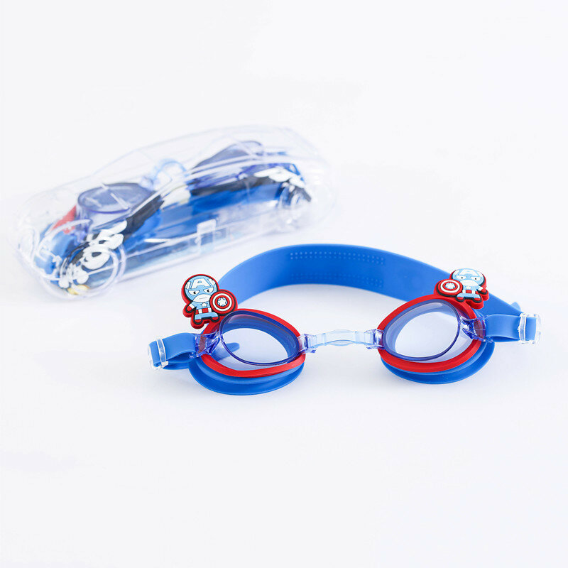 Новые детские плавательные очки Marvel мультяшный стиль Капитан Америка милые незапотевающие и водонепроницаемые очки для плавания для мальч...