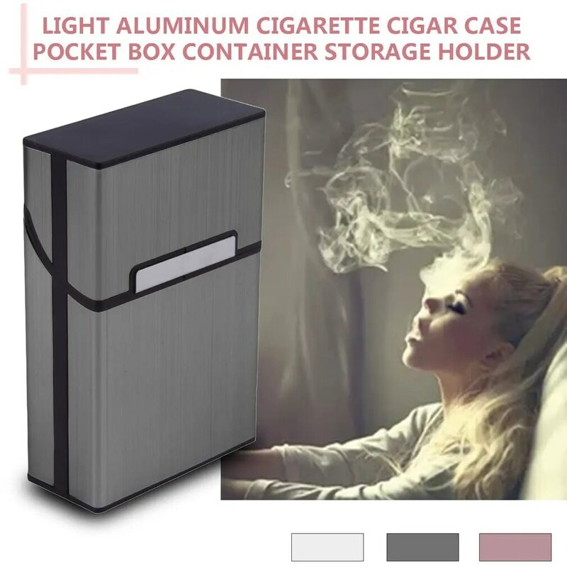 2019 uso domestico portasigarette in alluminio leggero portasigarette porta tabacco scatola portaoggetti contenitore 6 colori sconto