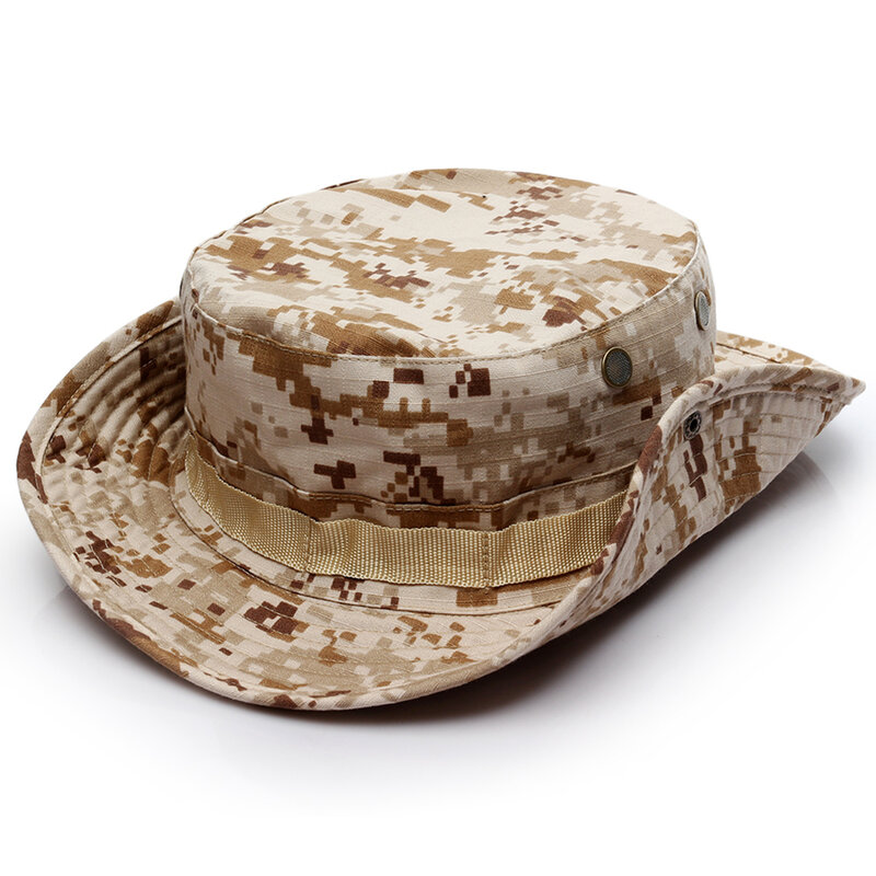 Man หมวกตกปลาหมวกพรางหมวกยุทธวิธีทหาร Boonie หมวกหมวกทหาร Camo ผู้ชายกีฬากลางแจ้งดวงอาทิตย์หมวกเด...
