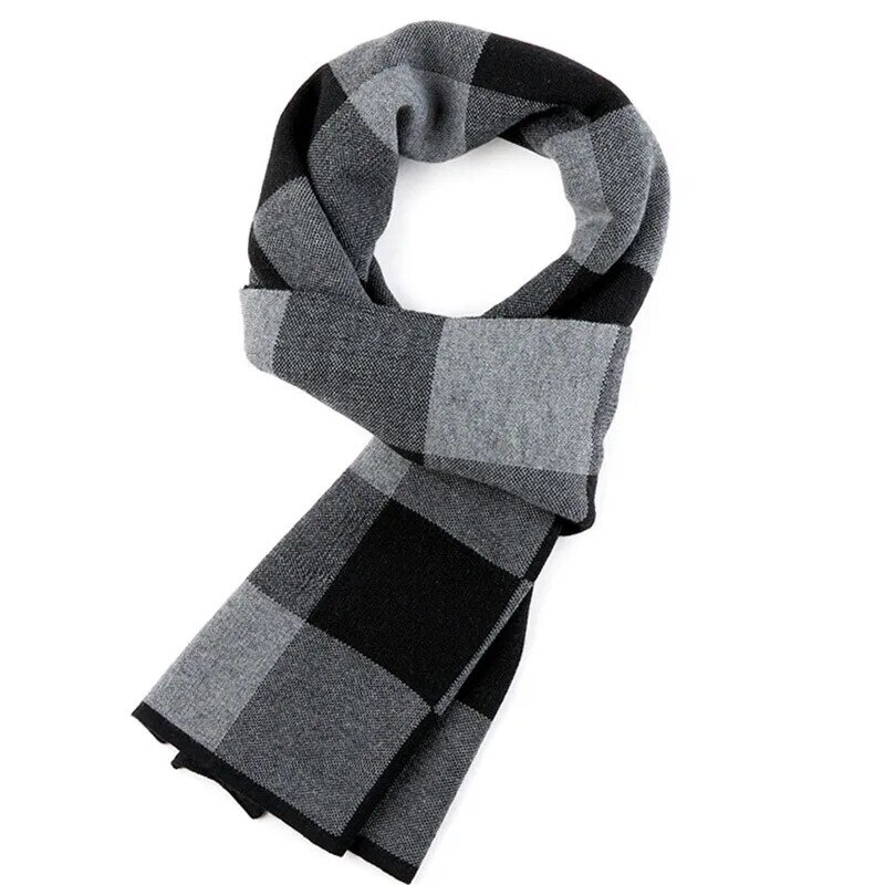 2021カジュアルクールな冬のスカーフ男性スカーフ暖かいneckercheifビジネスチェック柄kintスカーフ男性綿ラップ男性sjaalスカーフ