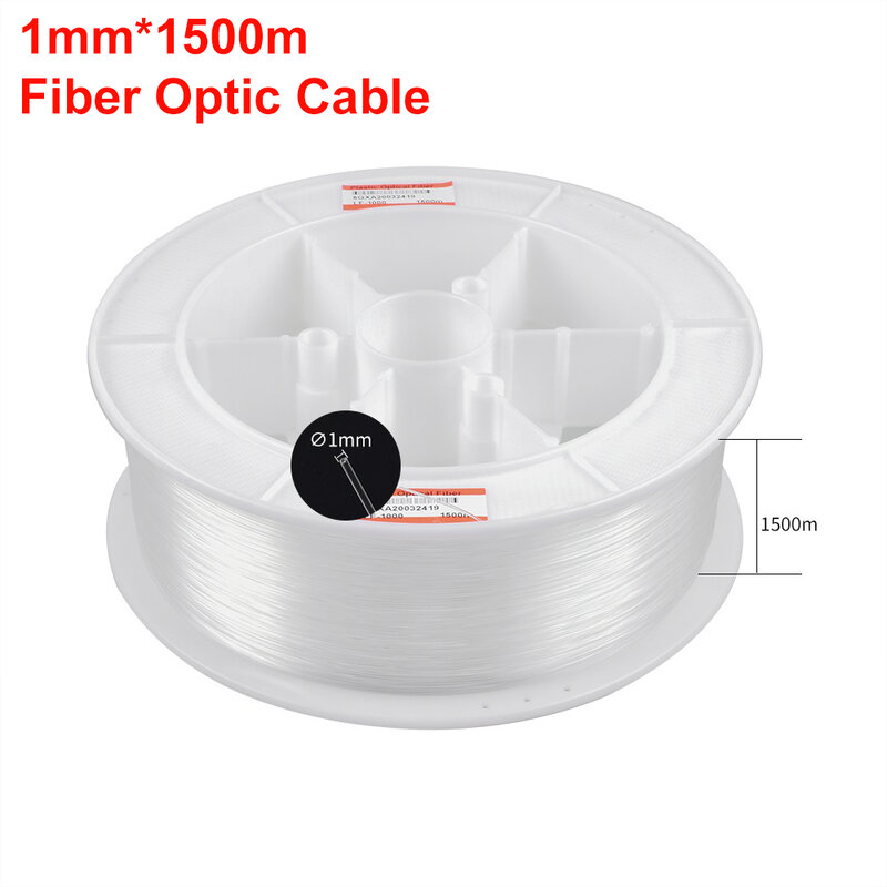 1 мм, 1500 м, концевой светящийся ПММА пластиковый оптоволоконный кабель